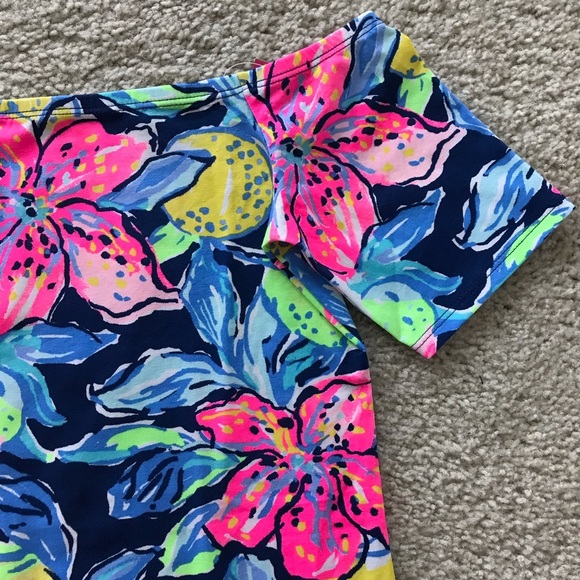 Lilly Pulitzer Floral Off-Shoulder Top - Pink, Blue, Green - Picture 3 of 5